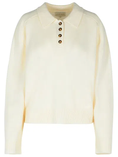 797 LOULOU STUDIO 'HOMERE' IVORY CASHMERE SWEATER