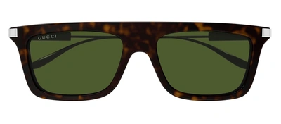 Gucci Gg1437s M 002 Flattop Sunglasses In Green
