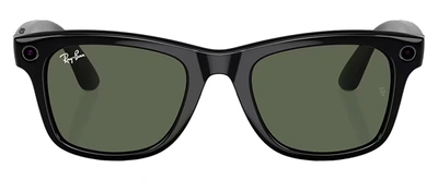 Ray Ban Women's Rw4008 53mm Ray-ban Meta Wayfarer Large Smart Glasses In Green