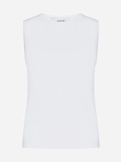Rohe Organic Cotton-blend Tank Top In White