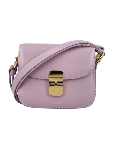 Apc Mini Grace Leather Shoulder Bag In Purple ModeSens