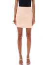 Alessandra Rich High-waisted Slim Fit Tweed Skirt In Pink/yellow