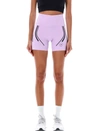 Adidas By Stella Mccartney Truepace Stripe-detail Cycling Shorts In Purple Glow