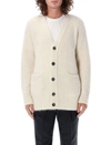 Ami Alexandre Mattiussi Ami Paris Cardigan In Ivory