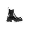 Balenciaga Tractor Leather Bootie In Black