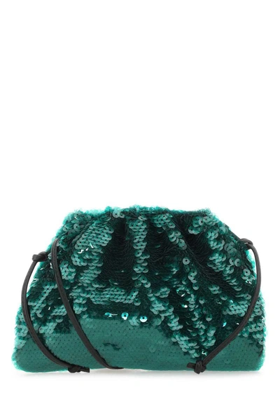 Bottega Veneta Pouch Mini Shoulder Bag In Green