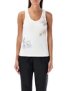 Bottega Veneta Embroidered Cotton Tank Top In White