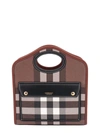 Burberry Printed E-canvas And Leather Mini Pocket Bag Handbag In Brown