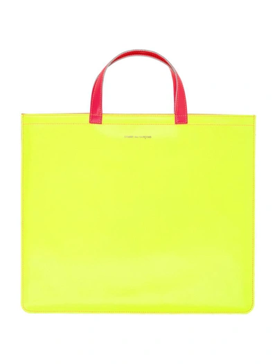 Comme Des Garçons Super Fluo Tote Bag In Yellow/orange