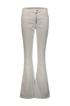 Courrèges Zipper White Denim Pants In White