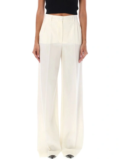 Dolce & Gabbana Formal Trousers In Bianco Naturale