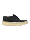Clarks Originals Black Nubuck Wallabee Cup Lace-up Shoes In Black Nubuck