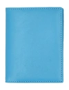 Comme Des Garçons Spanish Compact Leather Cardholder In Blue