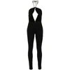 Dsquared2 Heart-detail Halterneck Jumpsuit In Black