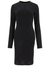 Givenchy Ribbed-knit Wool Dress In Black