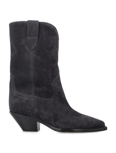 Isabel Marant Suede Dahope Boots 45 In Black