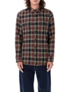 Filson Vintage Flannel Plaid-check Shirt In Navy Check