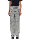 Isabel Marant Étoile Valeria Mid-rise Straight-leg Jeans In Light Grey