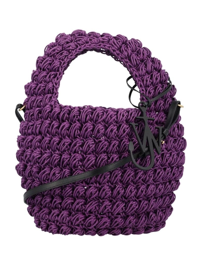 Jw Anderson J.w. Anderson Popcorn Large Basket Bag In Purple