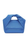 Jw Anderson Medium Twister Leather Shoulder Bag In Blue