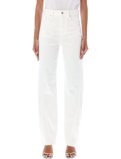 Lanvin White Twisted Jeans