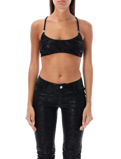 Misbhv Top Faux Leather In Black