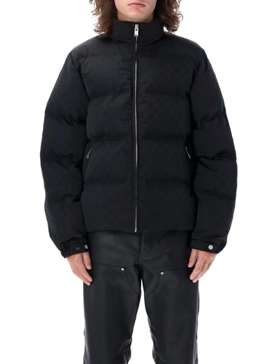 Misbhv Monogram-embossed Puffer Jacket In Black