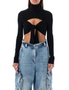 Msgm Top In Viscosa Nera Donna In Black
