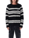 Nahmias Logo-embroidered Stripe-pattern Sweatshirt In Black