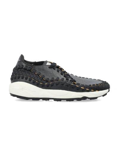 Nike Air Footscape Woven Prm Sneakers In Black Pale Ivory