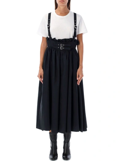 Noir Kei Ninomiya Salopette Dress Ruffle In Black