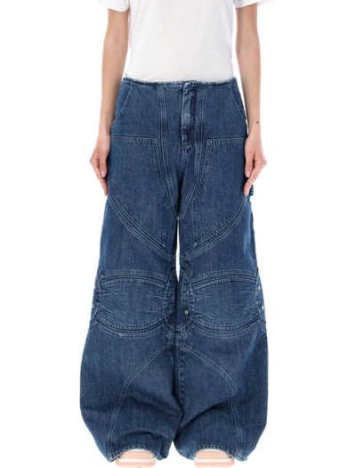 Off-white Motorcycle Low Waist Pant In Blue No Color