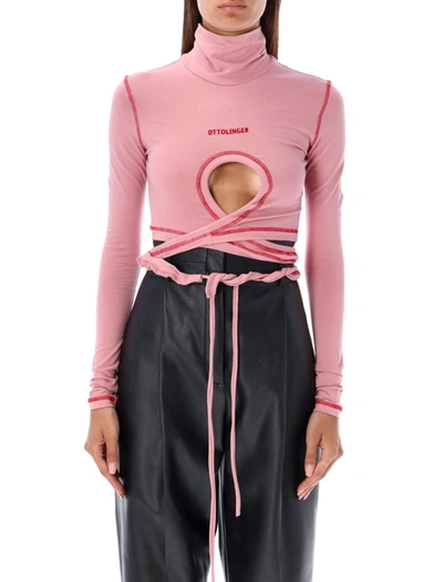 Ottolinger Otto Wrap Top In Pink