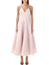Philosophy Di Lorenzo Serafini Flared Duchess-satin Midi Dress In Pink