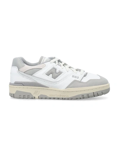 New Balance 550 Perforated Leather, Suede And Mesh 