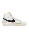 Nike Blazer Mid '77 Cz1055-100 Women's White/black Leather Sneaker Shoes Ank459 In White/black/light Bone