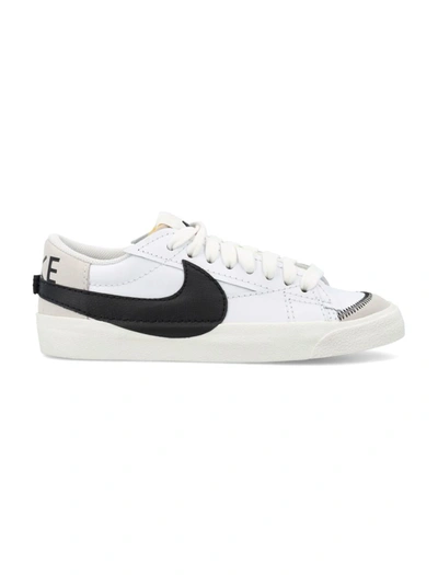 Nike White Blazer '77 Jumbo Low Sneakers In White/black/white/sail/volt/team Orange