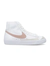 Nike Blazer Mid '77 Cz1055-118 Women's White Peach Leather Sneaker Shoes Yup22 In White/pink Oxford