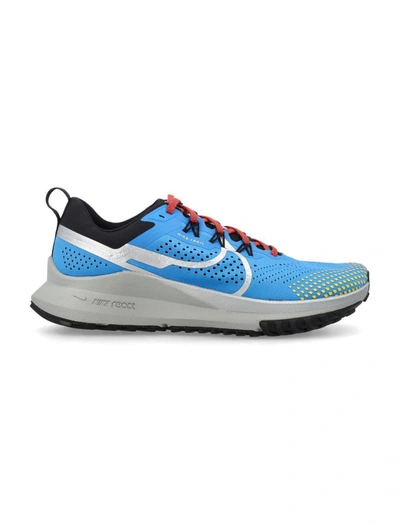 Nike Women's React Pegasus Trail 4 Trail Running Shoes In Lt Photo Blue/metallic Silver