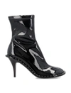 STELLA MCCARTNEY STELLA MCCARTNEY RYDER LACQUERED STILETTO ANKLE BOOTS