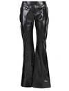 Tom Ford Womens Calfskin Leather Flare Leg Trouser Pant In Black