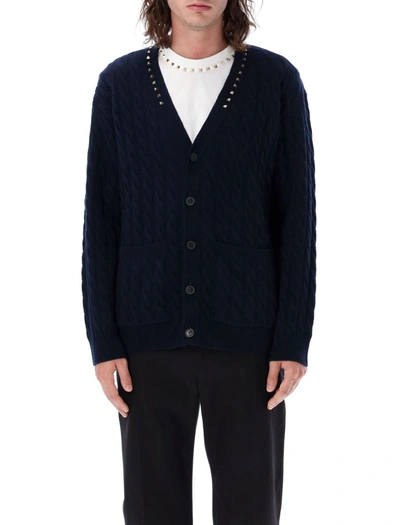 Valentino Garavani Cardigan In Navy