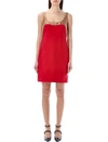 Valentino Two Tone Mini Dress In Red