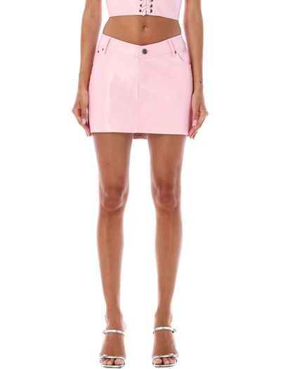 Rotate Birger Christensen Embossed Sequin Skirt In Pink