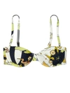 Tory Burch Printed Underwire Bikini Top In Blue