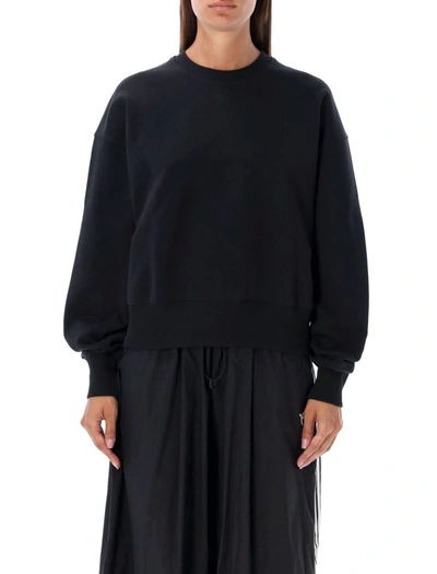 Y-3 Crewneck Cotton-blend Jumper In Black