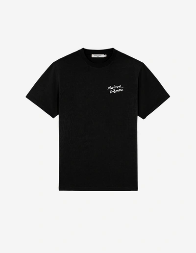 Maison Kitsuné Black Mini Handwriting T-shirt In P199 Black