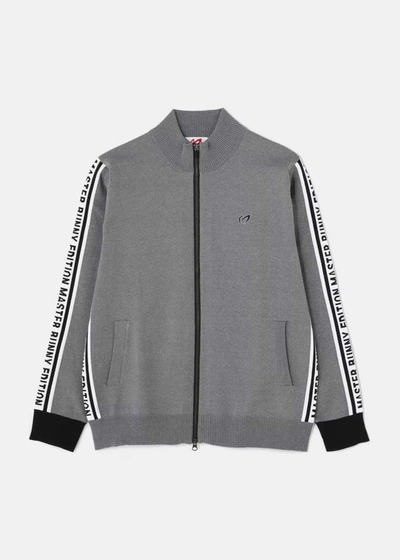 Master Bunny Edition Grey Cotton Knit Blouson In Charcoal