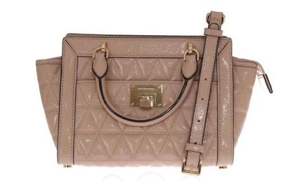 Michael Kors Vivianne Small Top Zip Messenger In Oyster