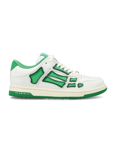 Amiri Skel Top Leather Sneakers In Green